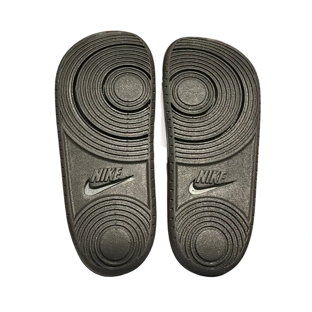Nike Offcourt Slide Mens 8 Dark Grey Black White Athletic Sandals BQ4639-001